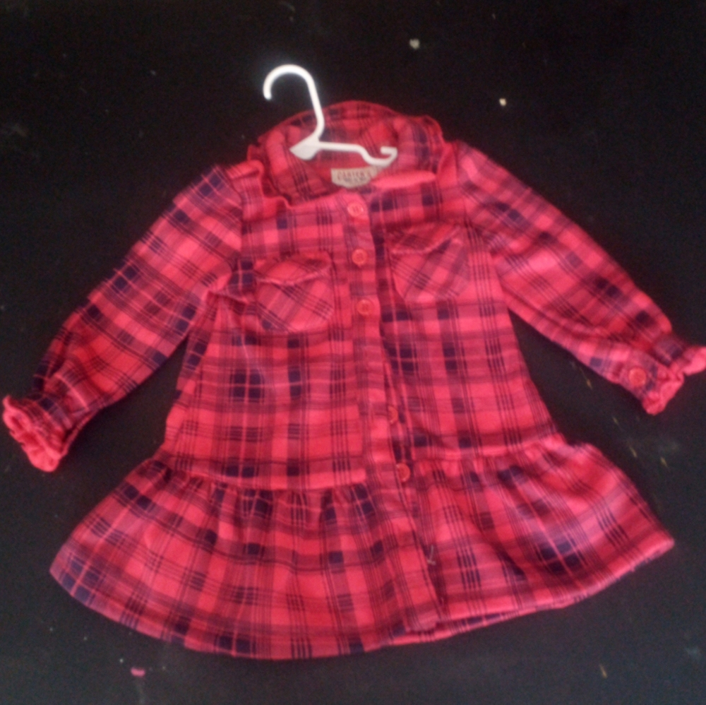 long sleeve classic plaided dress